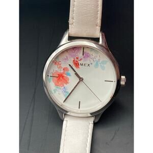 Timex Women's Floral Watch 36mm - Adjustable leather band - New Battery - WR 30M